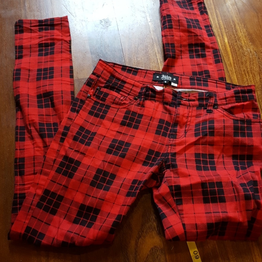 Red punk pants